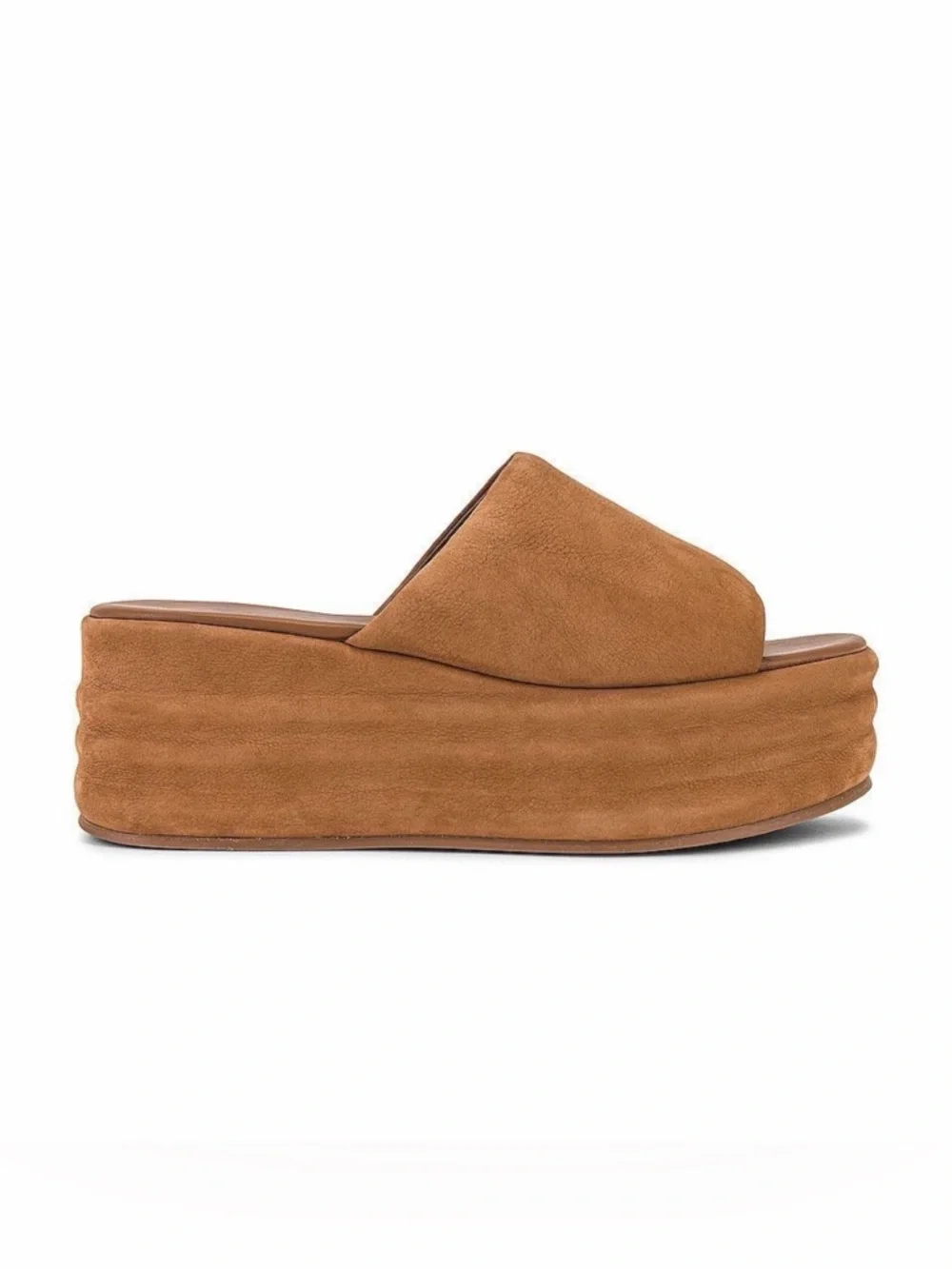 Free People Suede Platform Slide Sandal in Brown